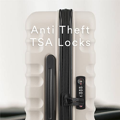 ANTLER - Cabin Suitcase - Clifton Luggage - Size Cabin, Taupe - 20x40x55, Lightweight Suitcase for Travel & Holidays - Spinner Carry On Suitcase with 4 Wheels & Twist Grip Handle - TSA Approved Locks