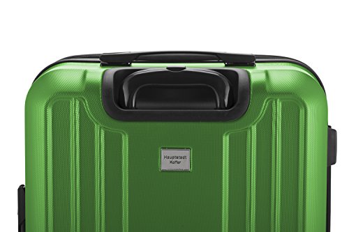 HAUPTSTADTKOFFER - X-Berg - Luggage Suitcase Hardside Spinner Trolley 4 Wheel Expandable, TSA, 65 cm, Applegreen mat