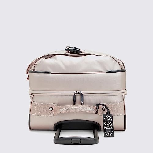 Kipling Spontaneous M, Medium 4-Wheeled 360° Suitcase with Elastic Straps, TSA Lock, 66 cm, 71 L, Metallic Glow