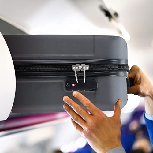 Flight Knight Premium Set of 3 Suitcases - 4 Double Wheels - Built-in TSA Approved Lock - Lightweight ABS Hard Shell Carry On Or Check in Luggage - Highly Durable - Approved for Over 100 Airlines