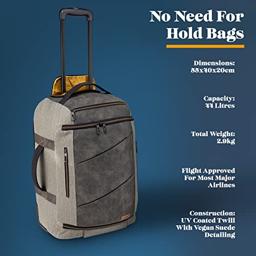 Cabin Max Manhattan Hybrid 44L 55x40x20cm Backpack/Trolley Carry on Hand Luggage