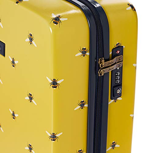 Joules Botanical Bee Hard Case Trolley Travel Luggage Case 4-Wheel, Small