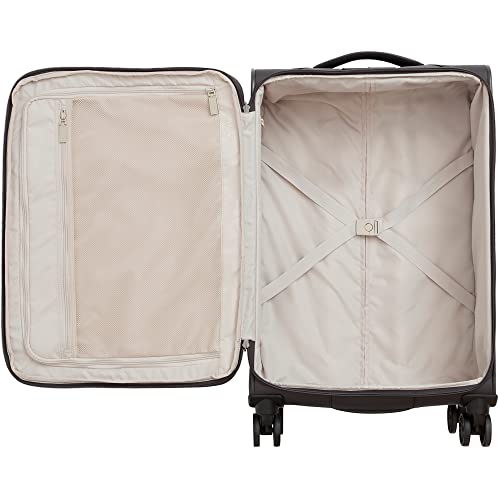 ANTLER - Medium Suitcase - Prestwick Luggage - Size Medium, Grey - 88L, Lightweight Suitcase for Travel & Holidays - Spinner Medium Suitcase with Wheels, Front & Inner Pockets - TSA Approved Locks