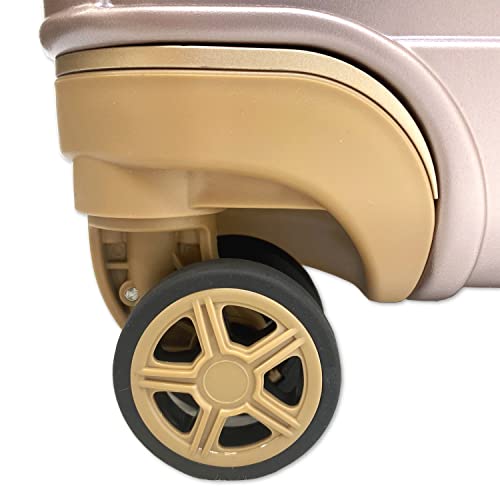 LONDON FOG Chelsea 25" Expandable Spinner, Rose Gold, 25", Chelsea 25" Expandable Spinner