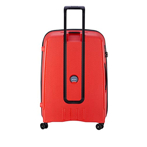 DELSEY PARIS - BELMONT PLUS - Large Rigid Suitcase extendable - 76x52x34 cm - 110 liters - L - Goldange tangerine