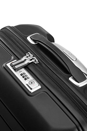 Samsonite Flux - Spinner S Expandable Hand Luggage, 55 cm, 44 L, Black