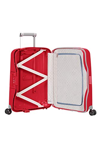 Samsonite S'Cure - Spinner S Hand Luggage, 55 cm, 34 L, Red (Crimson Red)