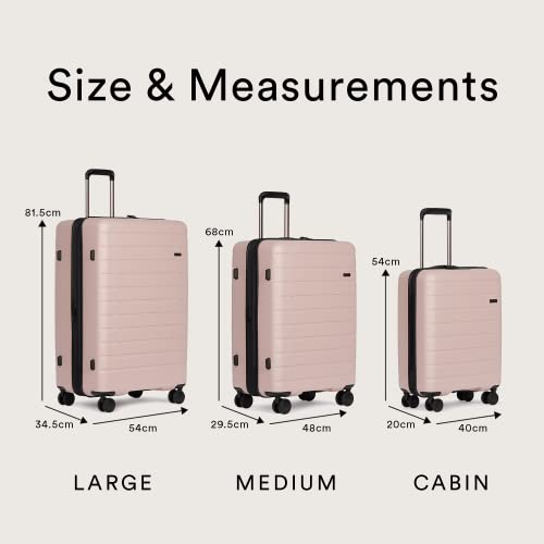 ANTLER - Cabin Suitcase - Stamford Luggage - 54x40x20 Cabin, Putty - Hand Luggage with 4 Spinner Wheels, Removable Packing Divider & USB Port - Lightweight Suitcase for Travel - TSA Approved Locks