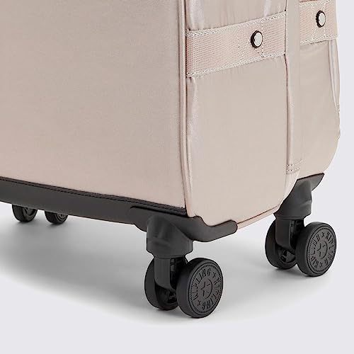 Kipling Spontaneous M, Medium 4-Wheeled 360° Suitcase with Elastic Straps, TSA Lock, 66 cm, 71 L, Metallic Glow