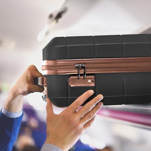 LUGG 20 Inch Jetset Lightweight Travel Carry On Suitcase, ABS, Water Resistant & TSA Lock - Easyjet Overhead (48x36x20cm)