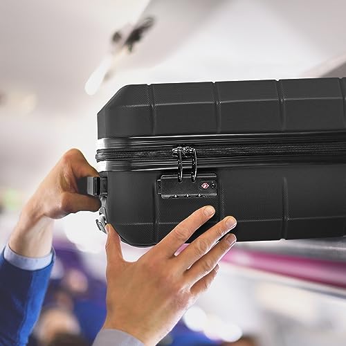 Lugg Jetset Lightweight Travel Cabin Bag Luggage Set, Carry-on Approved Suitcase, ABS Shell Protection, Water Resistant & Secure Locking System - Easyjet, British Airways, TUI & More