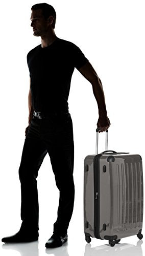 HAUPTSTADTKOFFER - Alex - Luggage Suitcase Hardside Spinner Trolley 4 Wheel Expandable, 75cm, graphite