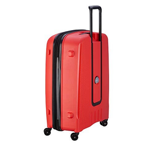 DELSEY PARIS - BELMONT PLUS - Large Rigid Suitcase extendable - 76x52x34 cm - 110 liters - L - Goldange tangerine