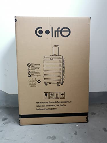 COOLIFE Suitcase Trolley Carry On Hand Cabin Luggage Hard Shell Travel Bag Lightweight with TSA Lock and 2 Year Warranty Durable 4 Spinner Wheels (Lemon Yellow, S(56cm 38L))