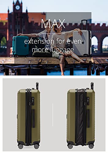 HAUPTSTADTKOFFER - MITTE – Medium Sized Hard Shell Luggage, Expandable suitcase, TSA, 4 Double wheels, 68 cm, 88 liters, Avocado