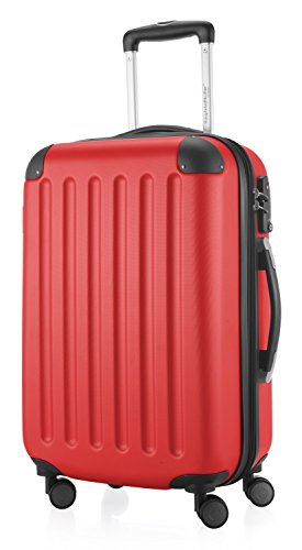 HAUPTSTADTKOFFER Spree - Hartschalen-Koffer Koffer Trolley Rollkoffer Reisekoffer, TSA, Hand Luggage, 65 cm, 82 liters, Red (Rot)