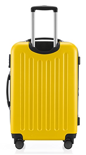 HAUPTSTADTKOFFER - Spree - Set of 3 Hard-side Luggages Glossy Suitcase Hardside Spinner Trolley Expandable (S, M & L) TSA, Yellow