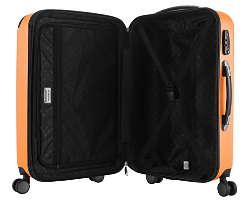 HAUPTSTADTKOFFER Spree - Hartschalen-Koffer Koffer Trolley Rollkoffer Reisekoffer, TSA, Hand Luggage, 65 cm, 82 liters, Orange