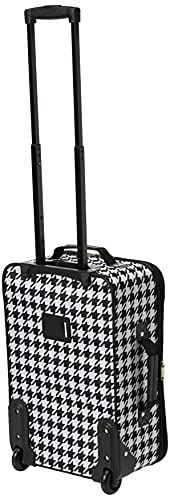 Rockland Fashion Softside Upright Luggage Set, Black and White, 2-Piece Set (14/19)
