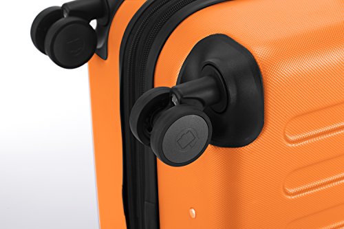 HAUPTSTADTKOFFER Spree - Hartschalen-Koffer Koffer Trolley Rollkoffer Reisekoffer, TSA, Hand Luggage, 65 cm, 82 liters, Orange