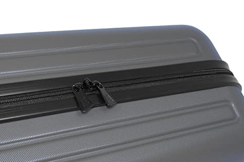 JCB - Lightweight Hard Shell Suitcase Set - Includes 20", 24" & 28" Cases - 360 Degree Spinner Wheels - ABS Polycarbonate Hard Shell - Luggage Bags for Travel - Grey