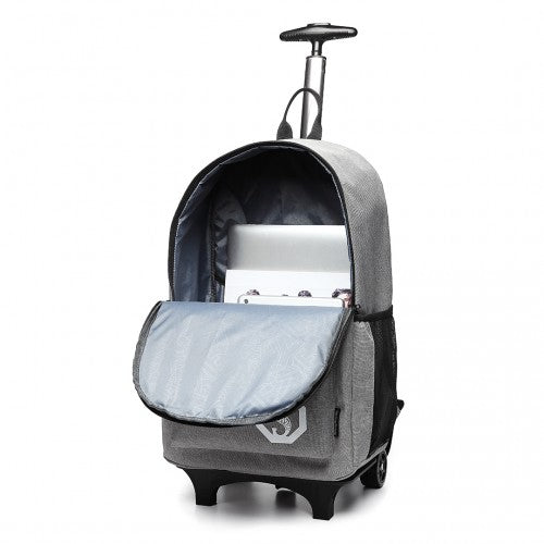 Kono Multi Functional Glow In The Dark Backpack Trolley - Grey