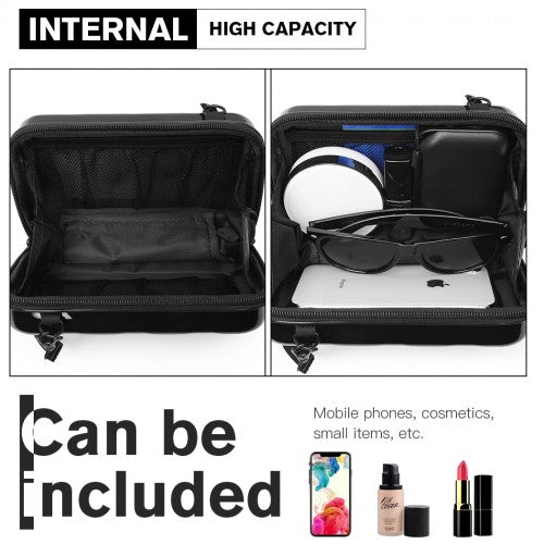 Kono Multifaceted Diamond Travel Clutch - Black