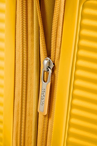American Tourister - Soundbox Spinner Expandable, 77cm, 97/110 L - 4.2 KG, Yellow (Golden Yellow)