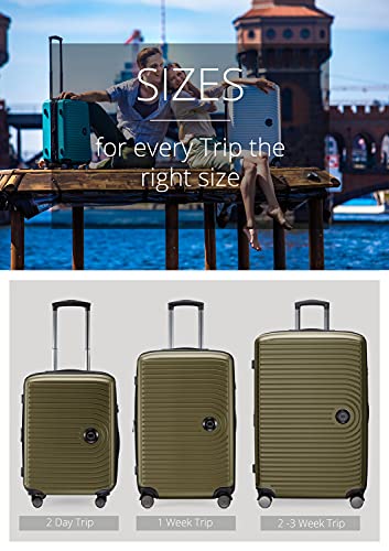 HAUPTSTADTKOFFER - MITTE – Medium Sized Hard Shell Luggage, Expandable suitcase, TSA, 4 Double wheels, 68 cm, 88 liters, Avocado