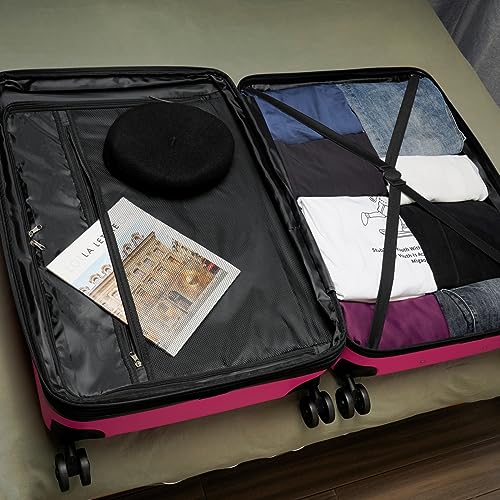 GinzaTravel simple and convenient PC suitcase, TSA Combination Lock,anti-scratch, 2-Pc Set (20”-28”), Ginzatravel Simple and Convenient Suitcase (Convenient Series-03)