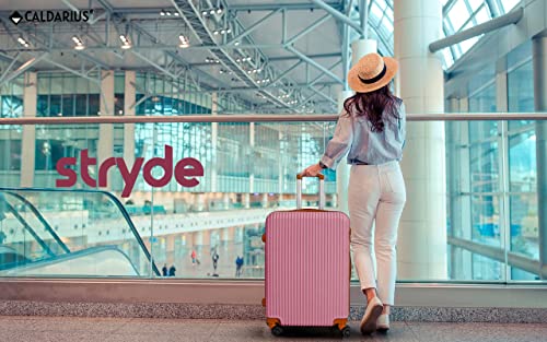 CALDARIUS Suitcase Set – Combination Lock, Travel Bag – Cabin/Carry On and Hold Luggage-Lightweight, Hard Shell, (Rose, Cabin 20'' X 2)