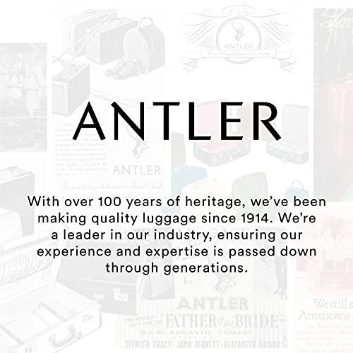 ANTLER - Cabin Suitcase - Clifton Luggage - Size Cabin, Navy - 20x40x55, Lightweight Suitcase for Travel & Holidays - Spinner Carry On Suitcase with 4 Wheels & Twist Grip Handle - TSA Approved Locks