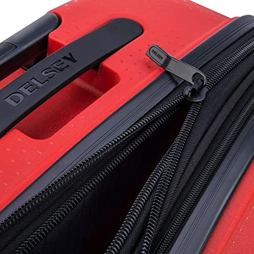 DELSEY PARIS - BELMONT PLUS - Large Rigid Suitcase extendable - 76x52x34 cm - 110 liters - L - Goldange tangerine