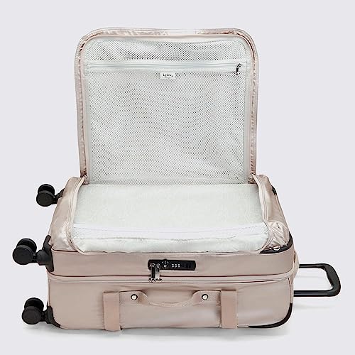 Kipling Spontaneous M, Medium 4-Wheeled 360° Suitcase with Elastic Straps, TSA Lock, 66 cm, 71 L, Metallic Glow