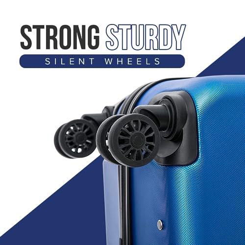 FLYMAX 24" Medium Suitcase Super Lightweight 4 Wheel Spinner Hard Shell ABS Luggage Hold Check in Travel Case