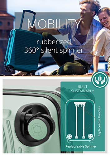 HAUPTSTADTKOFFER - MITTE – Medium Sized Hard Shell Luggage, Expandable suitcase, TSA, 4 Double wheels, 68 cm, 88 liters, Mint