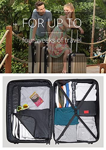 HAUPTSTADTKOFFER - Alex - Set of 3 Hard-side Luggages Trolley Suitces Expandable, TSA, (S, M & L), burgundy