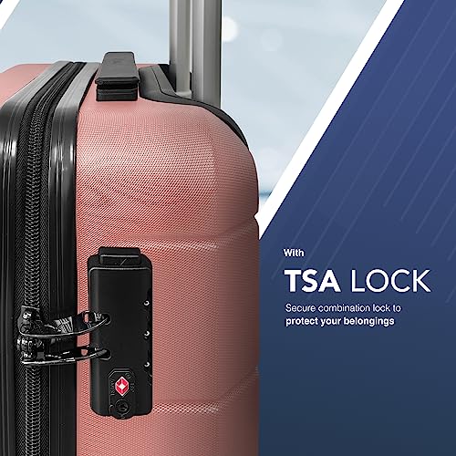 Lugg Jetset Lightweight Travel Cabin Bag Luggage Set, Carry-on Approved Suitcase, ABS Shell Protection, Water Resistant & Secure Locking System - Easyjet, British Airways, TUI & More