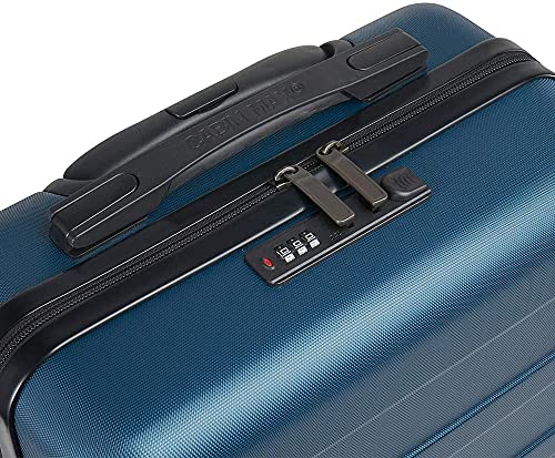 Cabin Max Anode Cabin Suitcase 55x40x20 Built in Lock, Lightweight, Hard Shell, 4 Wheels, Suitable for Ryanair, Easyjet, Jet 2 Paid Carry on (Endless Sea and Graphite, 55 x 40 x 20 cm)