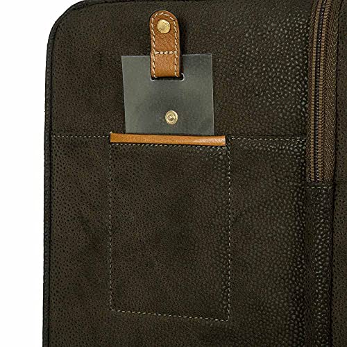 Bric's Soft Side Carry On and Check-in Suitcase Spinner for Travel, Life Collection, 55cm, Olive