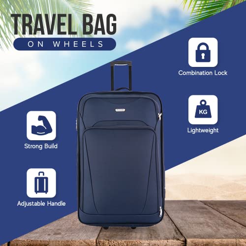 FLYMAX 26" Large Suitcase Lightweight Luggage Expandable Hold Check in Travel Bag on Wheels