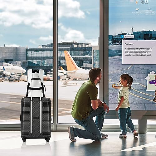 GinzaTravel 3-piece sets luggage with scratch-resistant PP material, expandable(all 20 25 29 Super light, large-capacity double seal suitcase, Black color, Carry-On 20-Inch, Lightweight Luggage Tsa