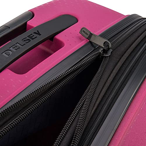 DELSEY PARIS - BELMONT PLUS - Large Rigid Suitcase extendable - 76x52x34cm - 110 liters - L - Raspberry