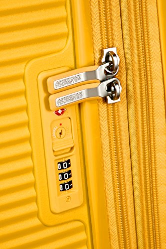 American Tourister - Soundbox Spinner Expandable, 77cm, 97/110 L - 4.2 KG, Yellow (Golden Yellow)
