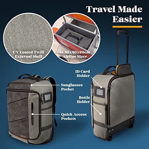 Cabin Max Manhattan Hybrid 44L 55x40x20cm Backpack/Trolley Carry on Hand Luggage