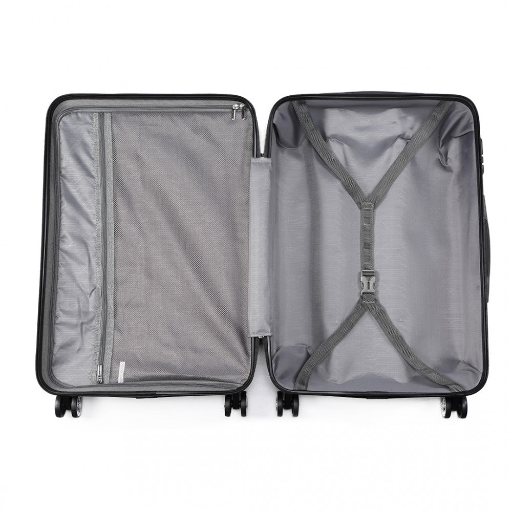 Kono 19 Inch Abs Hard Shell Suitcase Luggage - Grey