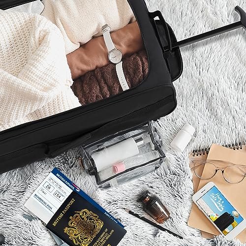 Flight Knight Carry On Cabin Suitcase easyJet (Overhead), Jet2, Ryanair (Priority) Approved 2 Wheels Lightweight Bag Ideal for Airline Travel 55x35x20cm