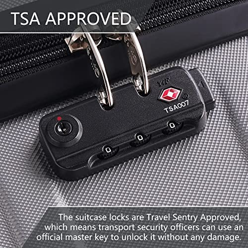 COOLIFE Hard Shell Suitcase with TSA Lock and 4 Spinner Wheels Lightweight 2 Year Warranty Durable (Turquoise Green, 3 Pcs Set)