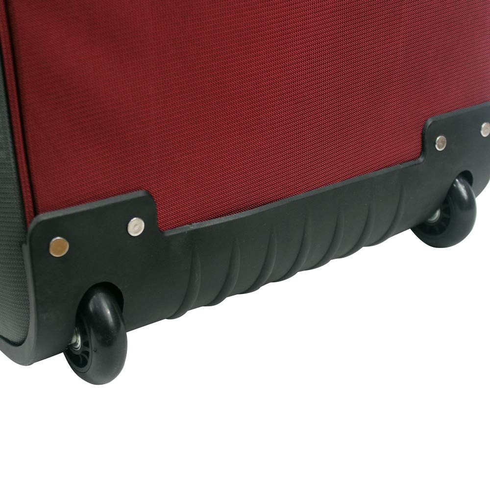 Lightweight Luggage Wheeled Trolley Holdall Suitcase Duffle Bag Rolling Hold Travel Bag AR306 (Large - 32" (H82xW42xD40 cm), Black)