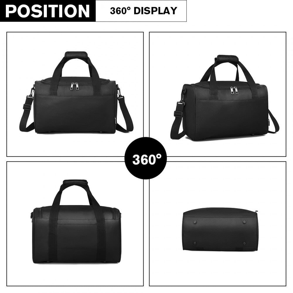 Kono Structured Travel Duffle Bag - Black
